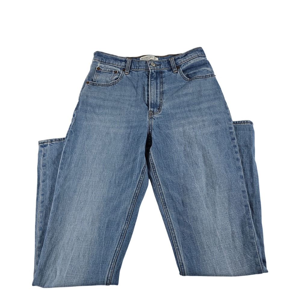 Abercrombie & Fitch 90s Slim Straight Ultra High Rise Jeans Blue 28 6R 15228